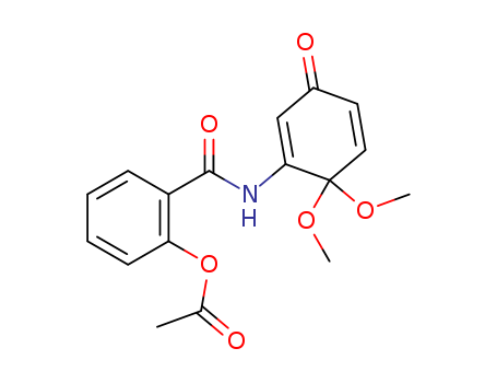 2-(6-methoxy-3-oxocyclohexa-1,4-dienylcarbamoyl)phenyl acetate compound with methoxymethane (1:1)